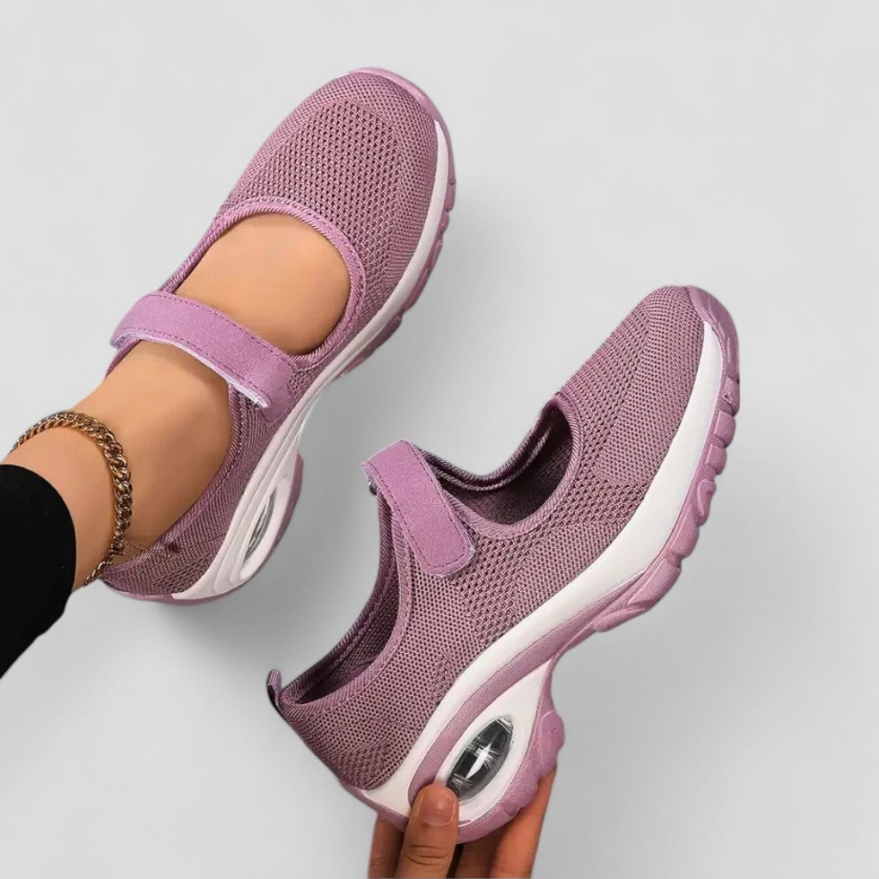 BerlinGlamour | Orthopedische, ademende wandelschoenen met klittenbandsluiting voor dames 3