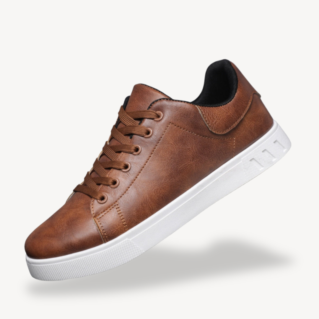 BerlinGlamour | Orthopedische leren casual sneakers voor heren 2