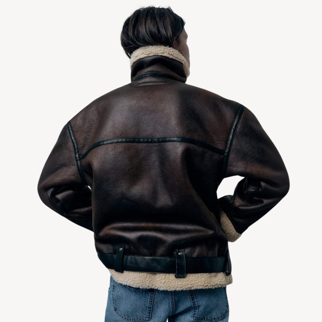 BerlinGlamour | Shearling bikerjack voor dames 3