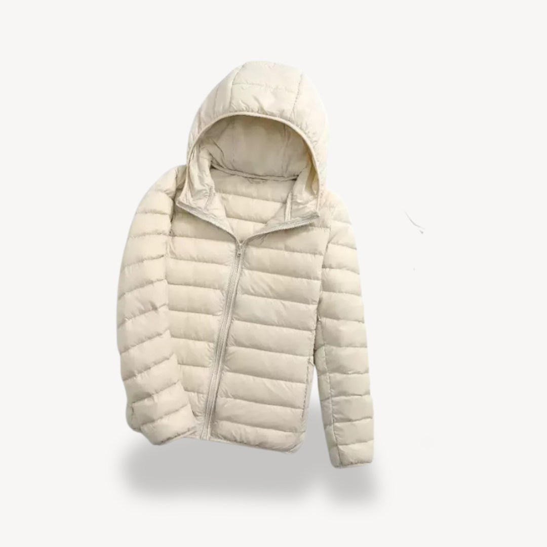 BerlinGlamour | Ultralichte pufferjas met capuchon voor dames 4