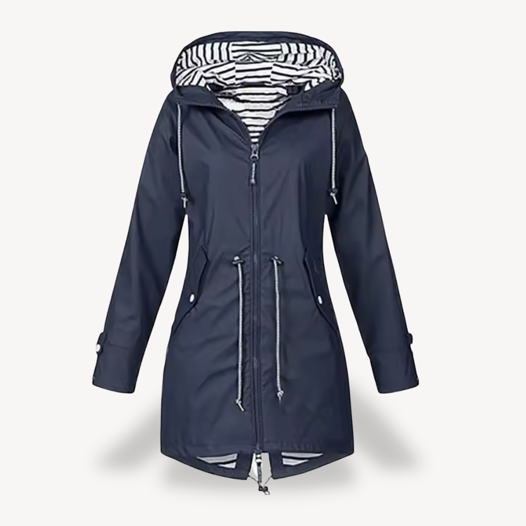 BerlinGlamour | Waterdichte regenjas met capuchon voor dames 5