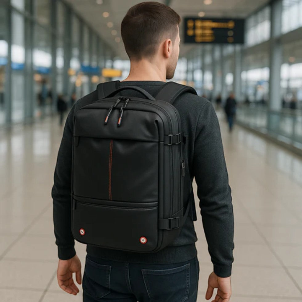 BerlinGlamour | Waterdichte reisrugzak voor laptops met organizervakken 4