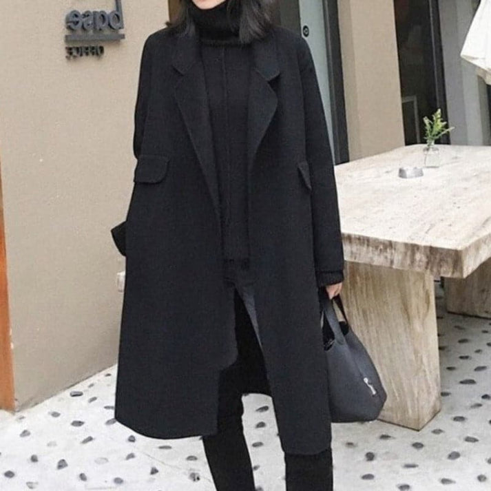 Knielange Winterjas Dames Warm en Modieus