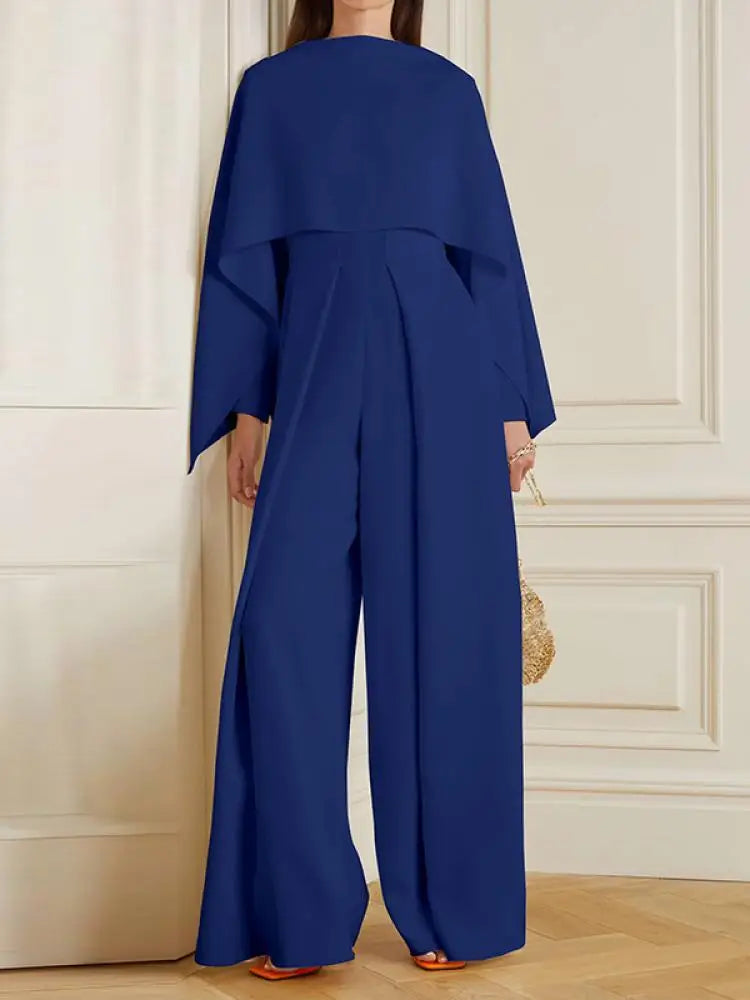 Jumpsuit met Plooien Effen Stof voor Vrouw