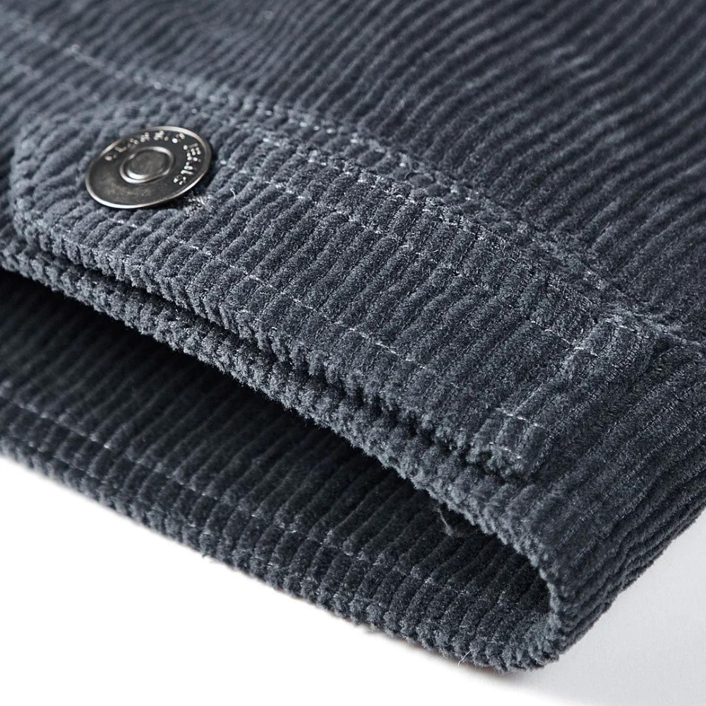 Grijze Corduroy Jas Comfortabel voor Heren en Dames