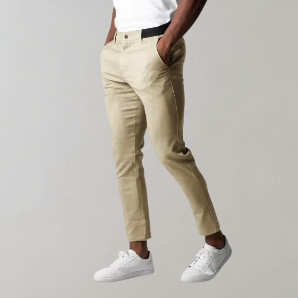 Heren Chino Broek Stretch Comfortabel Elastisch