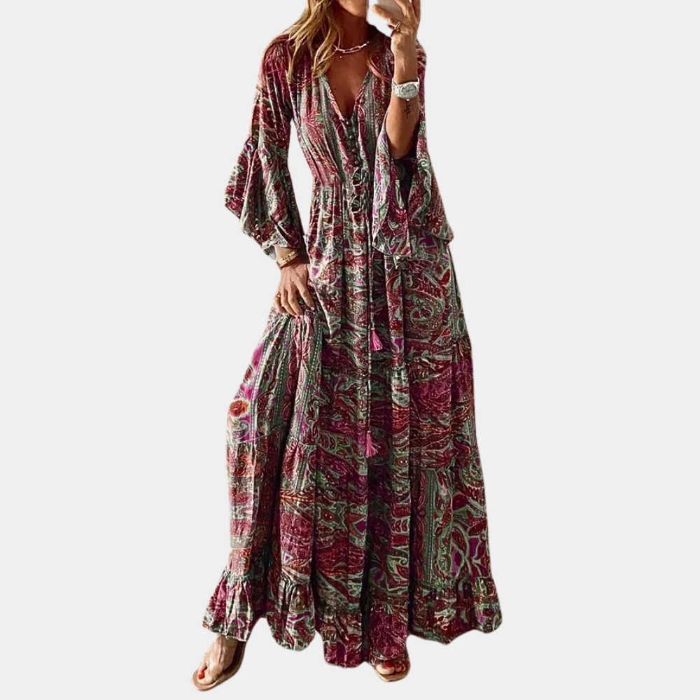 Vrouwen Jurk Boho Stijl Lange Maxi Jurk