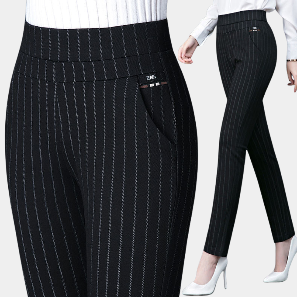 Damesbroek Stretch Elastisch Comfortabel Zwart