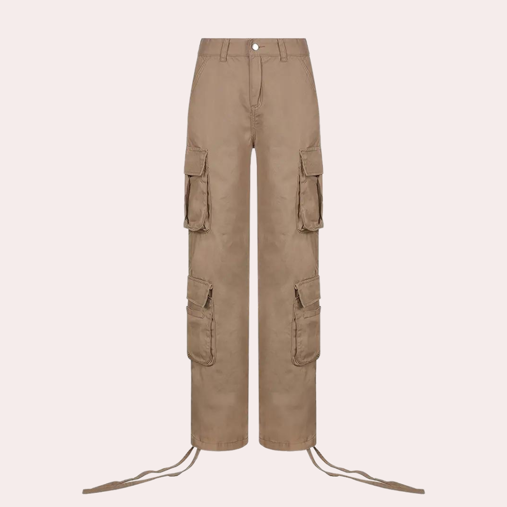 Dames Cargo Broek Oversized Violet Kleur
