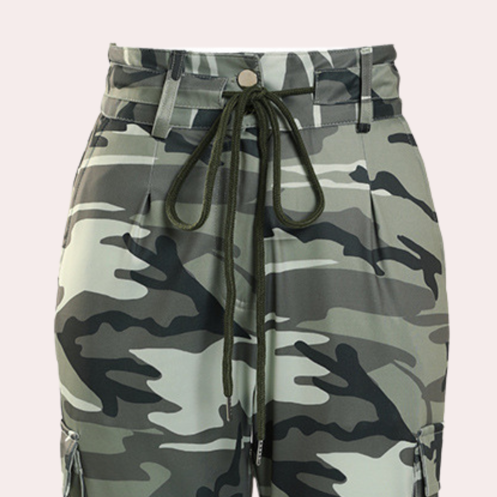 Dames Camo Cargo Broek Jogger