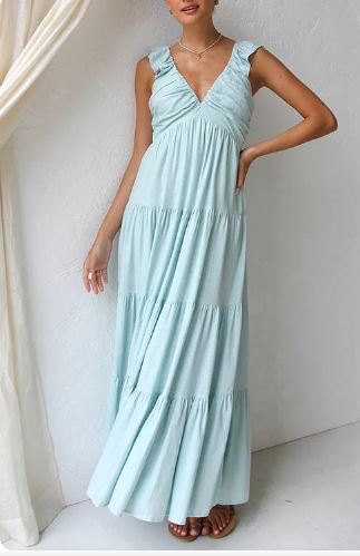Vrouwen Maxi Jurk met Franje Zomerjurk Lange Jurk