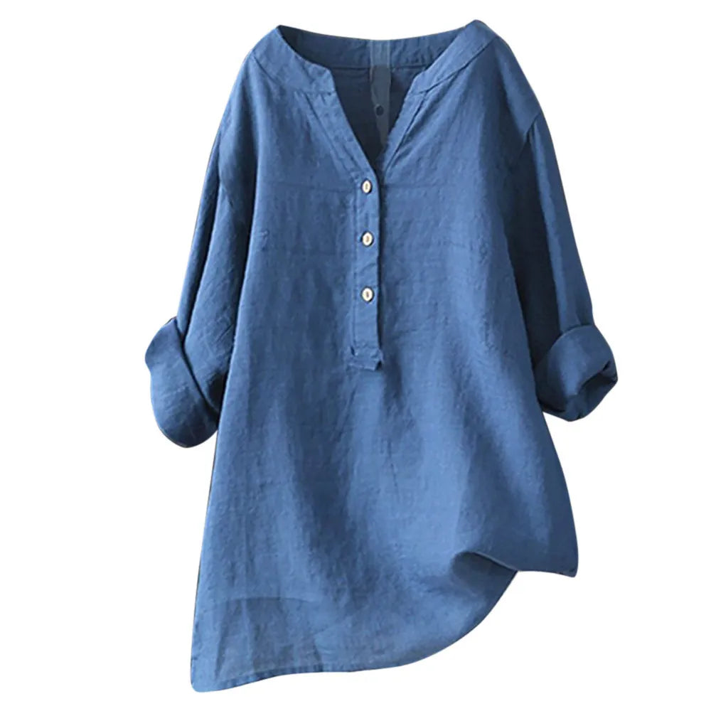 Vrijheid Comfort Losse Blouse voor Zorgeloze Zomerdagen