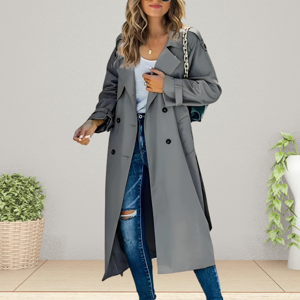 Dames Trenchcoat Lichtgewicht Polyester Elegant
