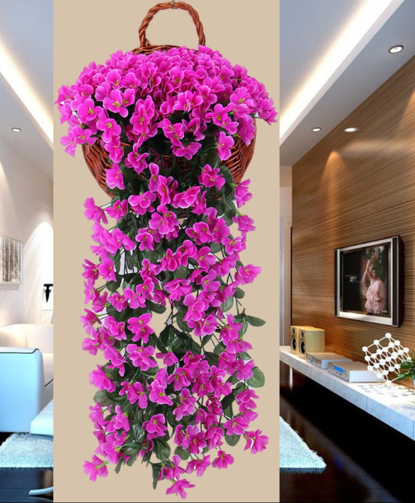 Kunst Orchideeën Cascade 90 cm Wit Amélie