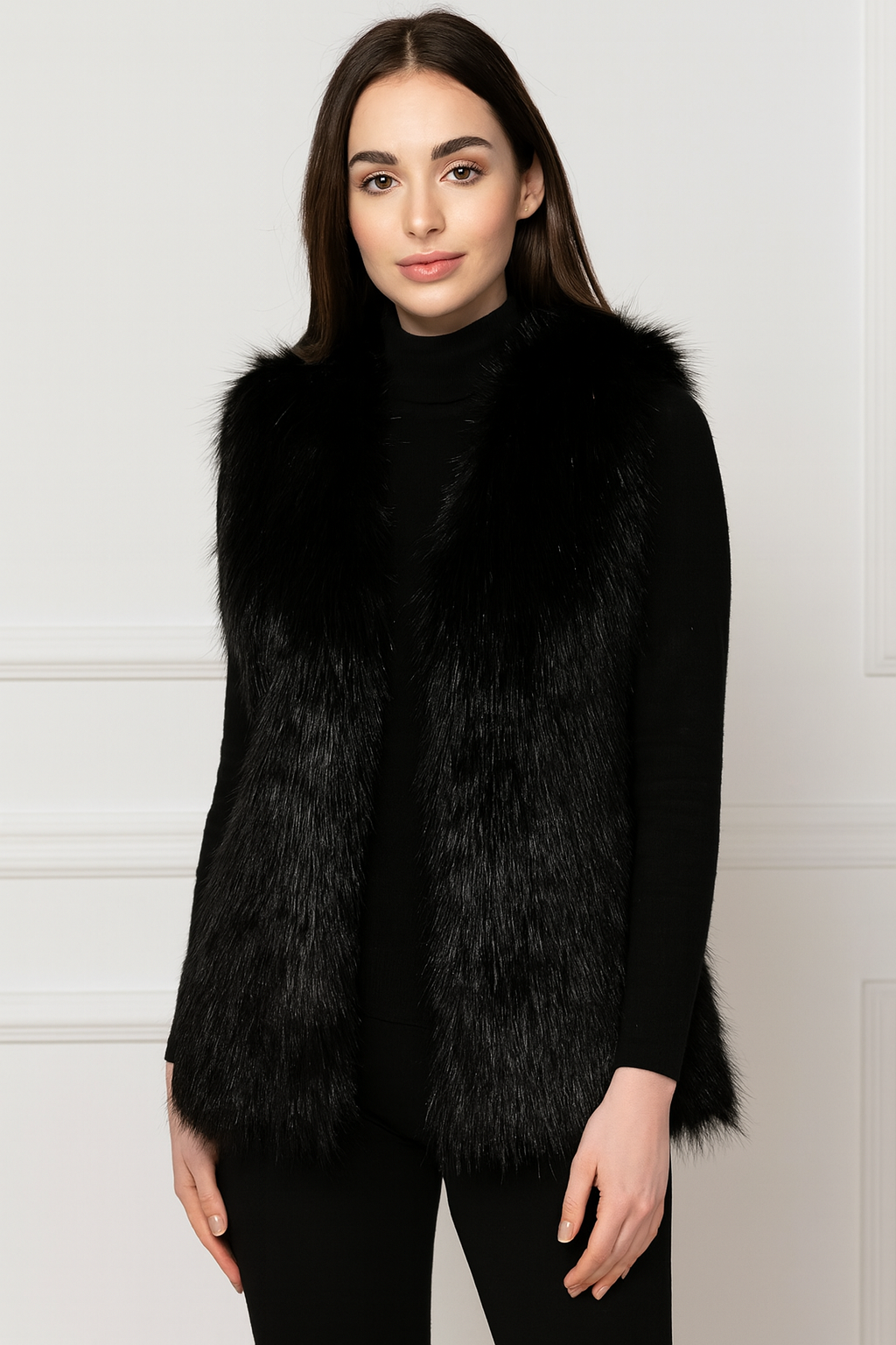 Dames Bodywarmer Kunstbontlook Luxe Warm