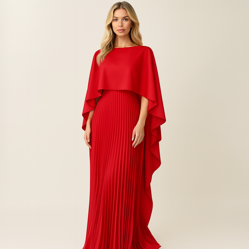 Luxe Jurk Maxi Elegante Vleermuismouwen
