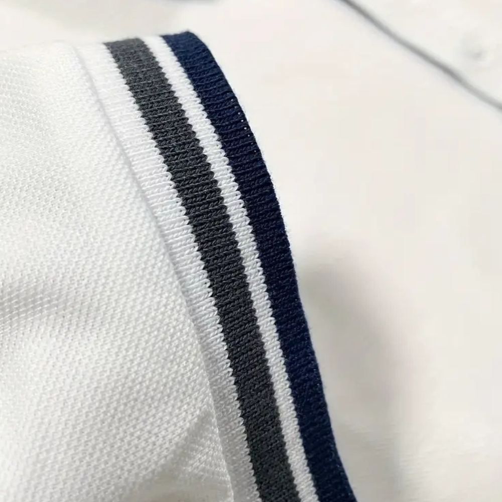 Witte Heren Polo Klassiek Elegant Tiberius