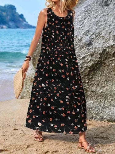 Mouwloze Jurk Boheemse Print Zomerjurk Vrouwen