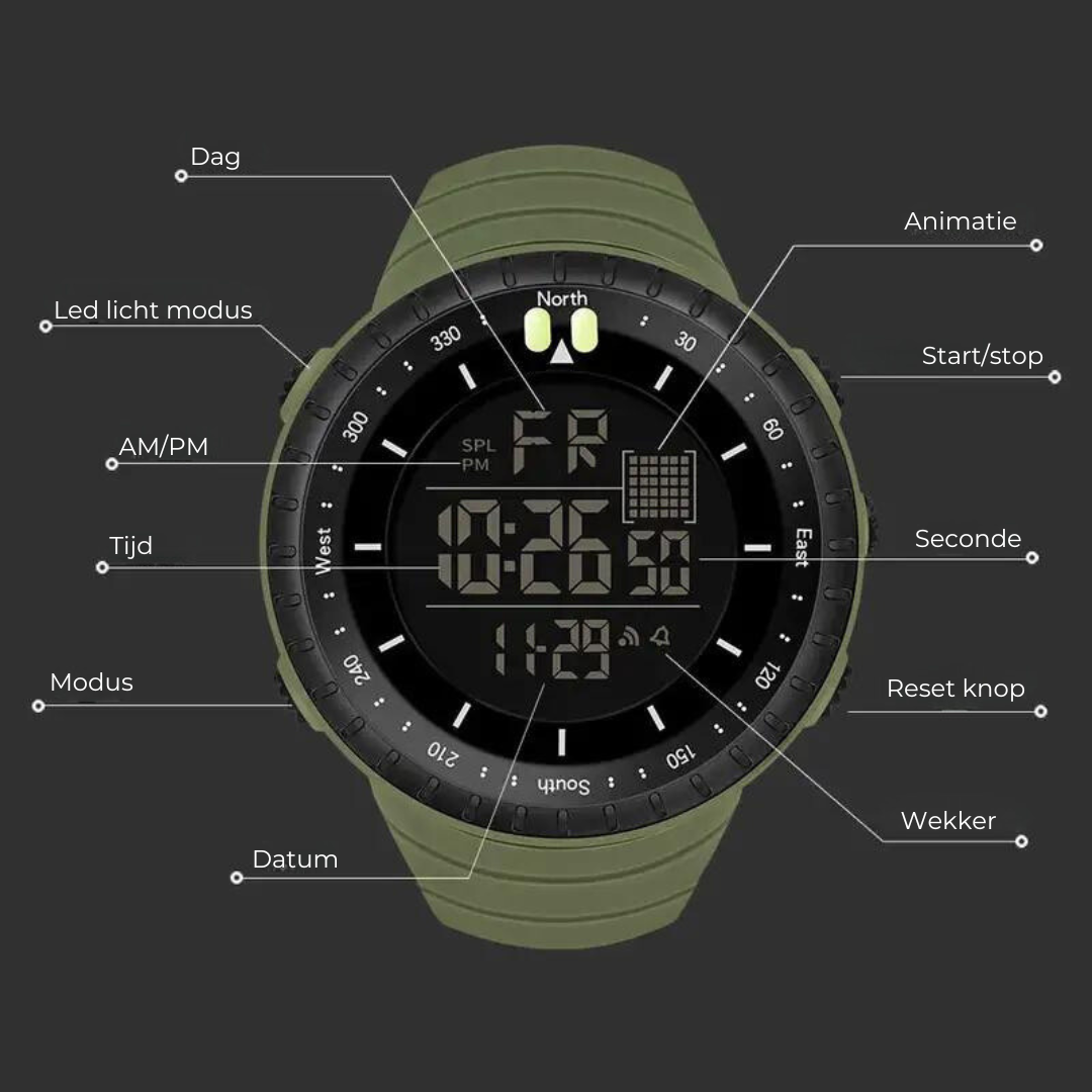 Outdoor Horloge Waterdicht met Timer en Alarm