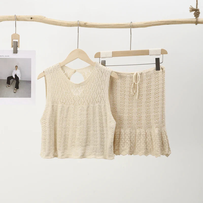 LunaFashion Zoete Zomerse Gebreide Set