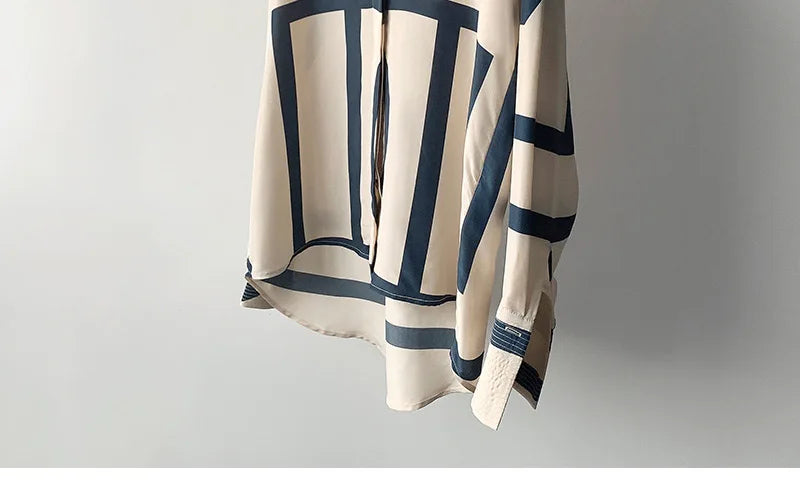 Zijden Blouse met Geometrische Print