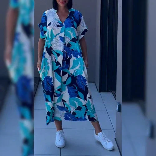 Dames Kaftan Midi Zomerjurk - Eliza