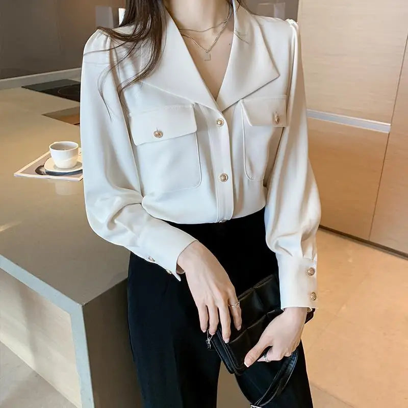 EleganceWear Witte Formele Blouse