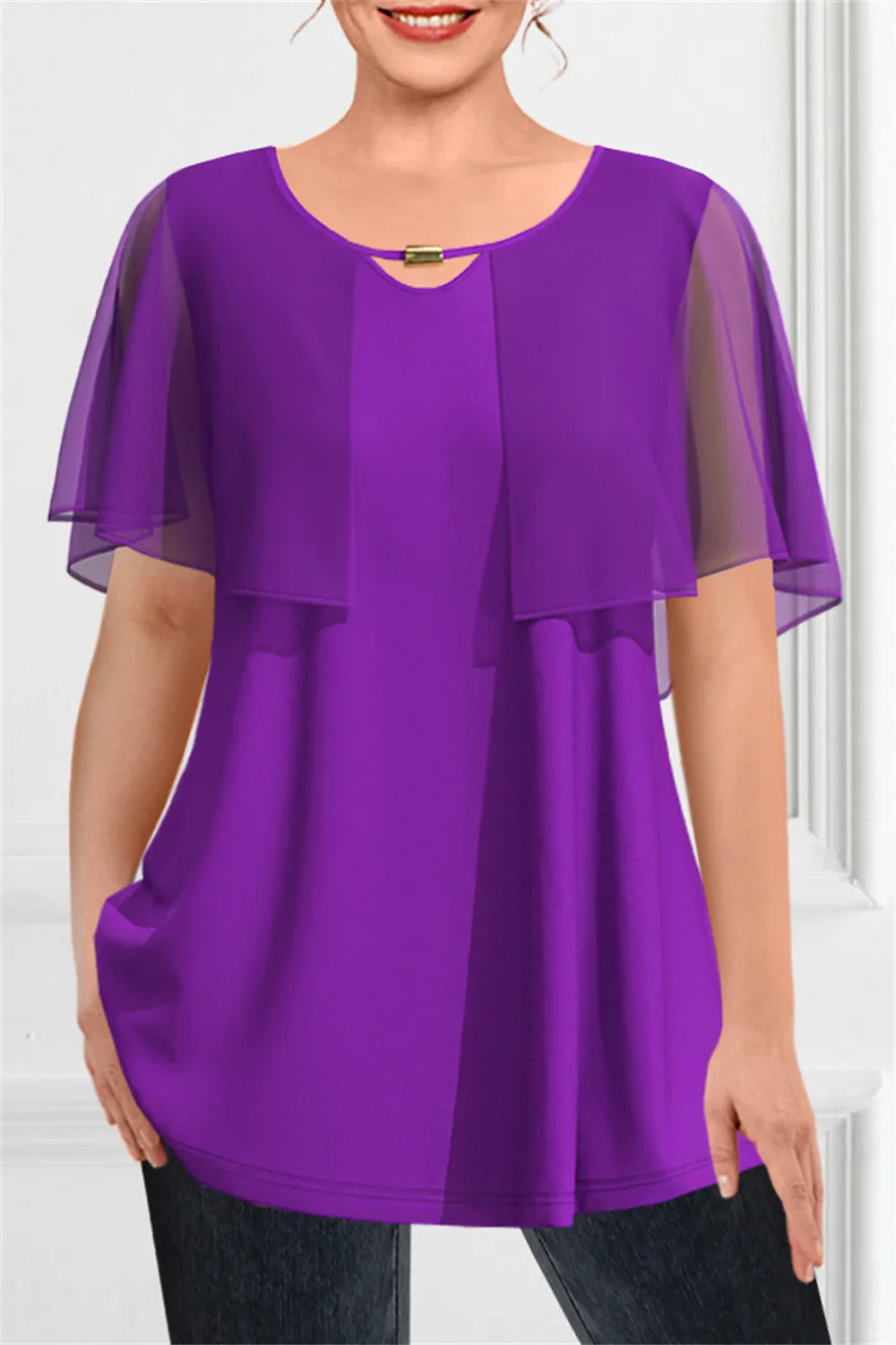 Chique Zomertop in Royal Blauw