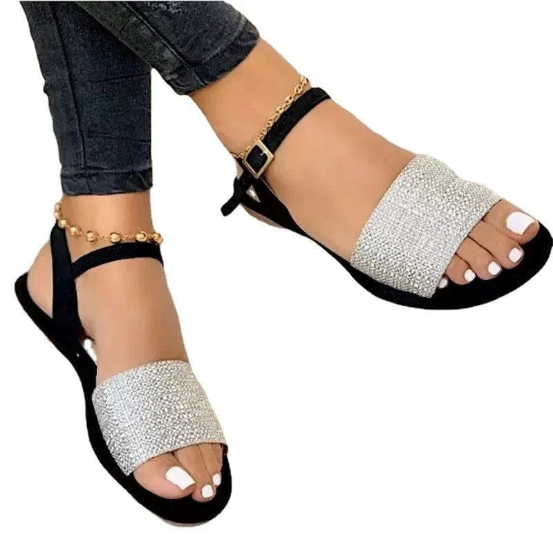 GlamourStep Dames Sandalen 2024 van Hoge Kwaliteit met Eén Woord Gesp