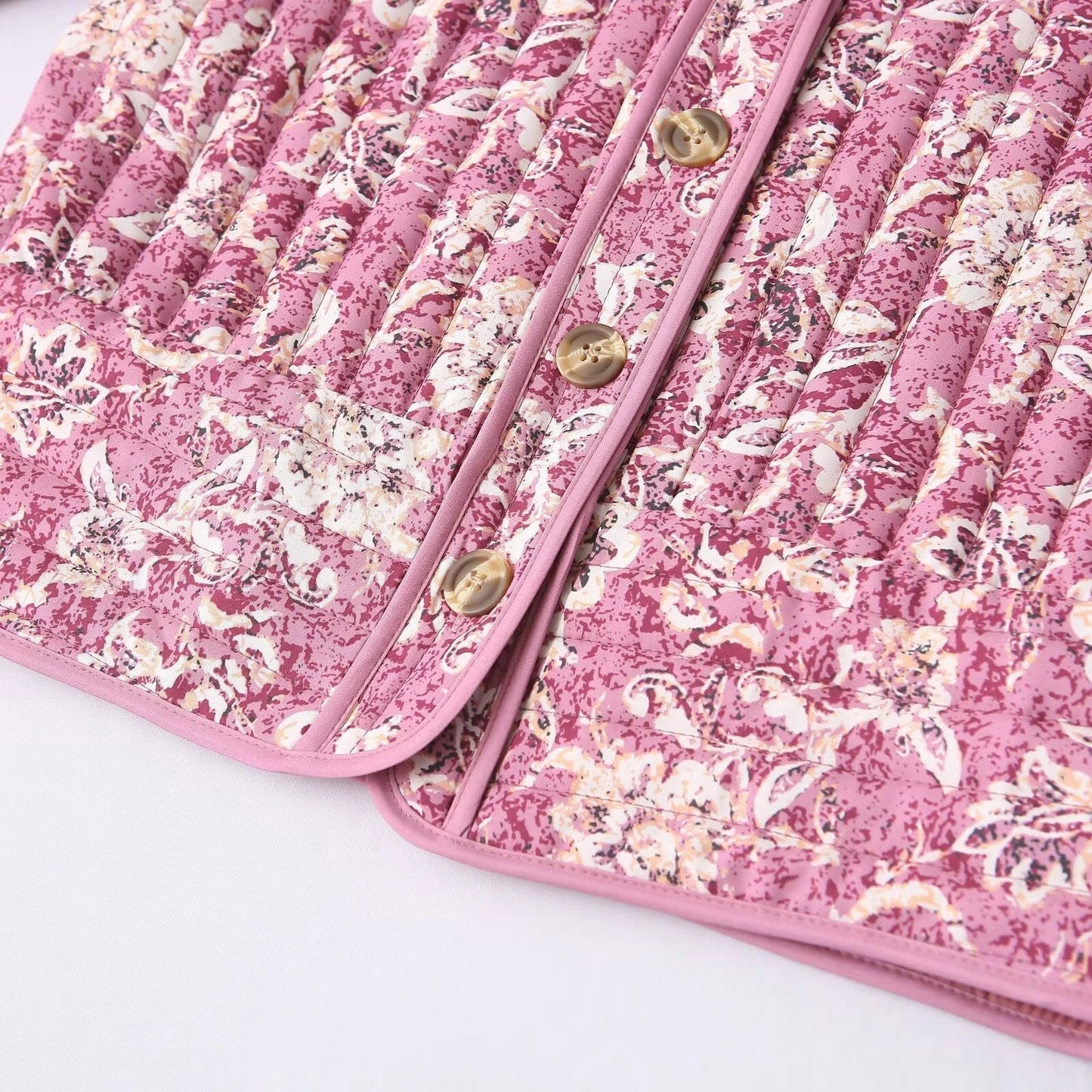 Dames Jas Gewatteerd Bloemenprint Warm