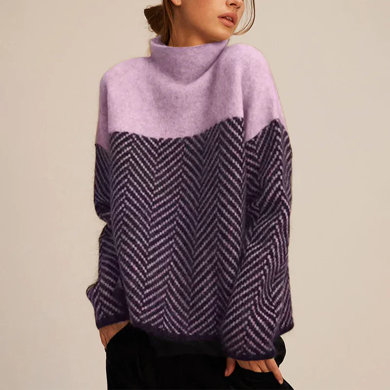 Dames Coltrui Warm Visgraatpatroon Trendy