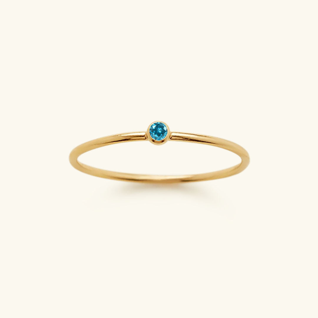 Geboortesteen Ring Zirkonia Celestia