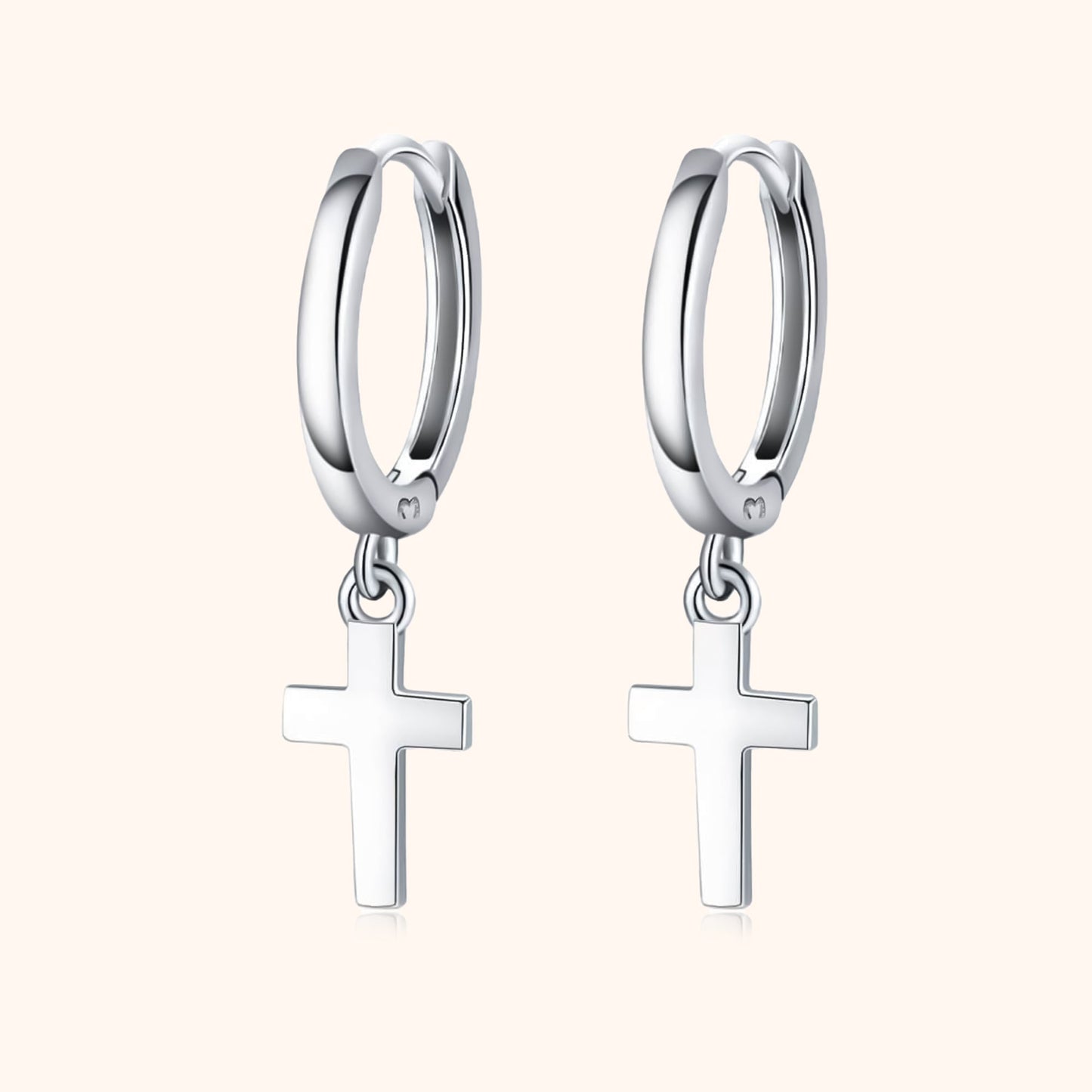 Kruis Oorbellen Zilveren Hanger voor Vrouw