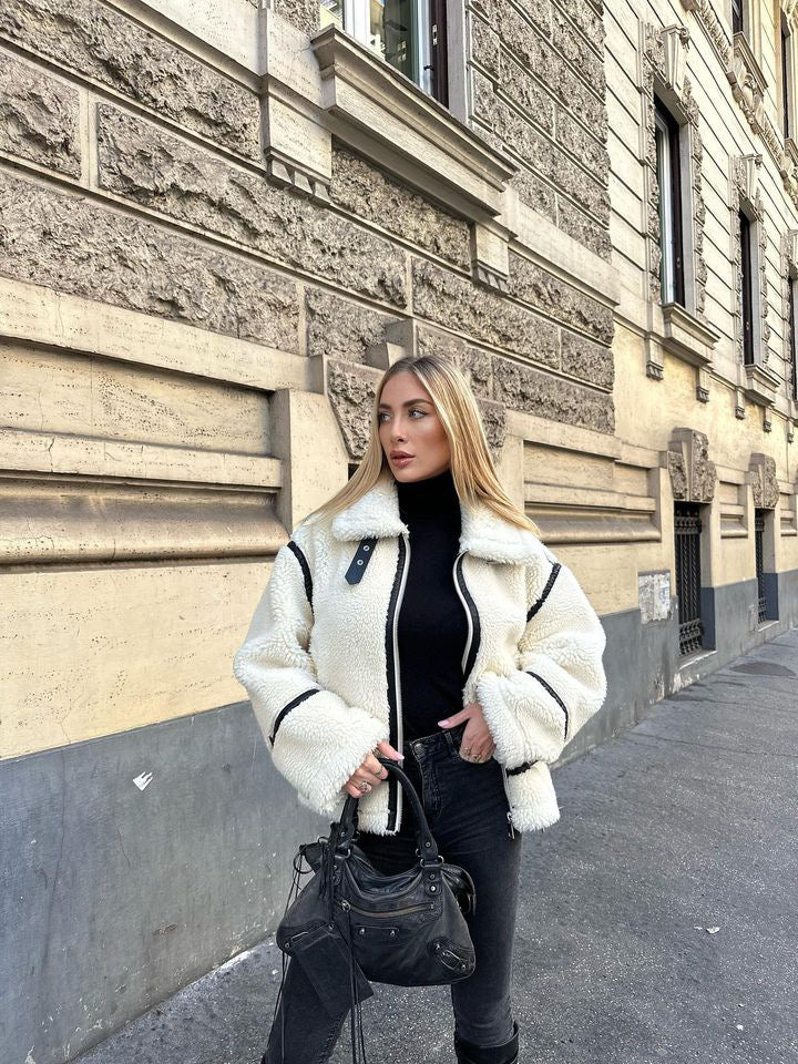 Teddy Jas Dilara - Warme Oversized Pilotenjas voor Dames