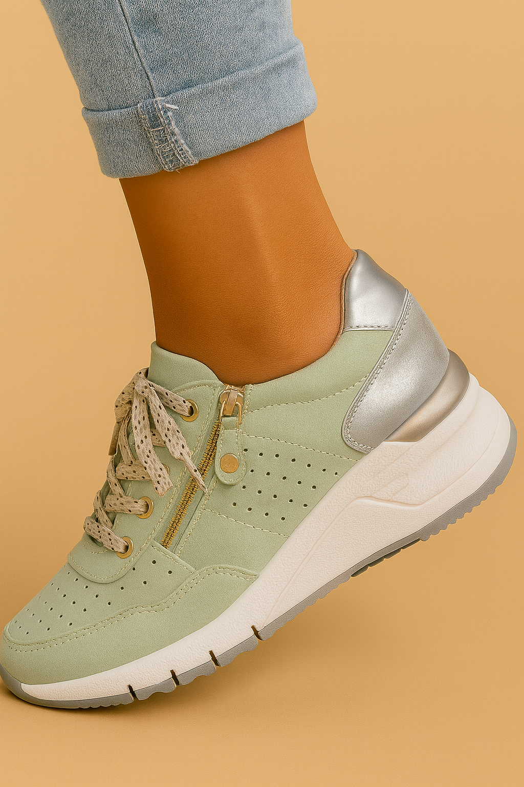 Dames Comfortabele Wandelschoenen met Steun en Goede Demping