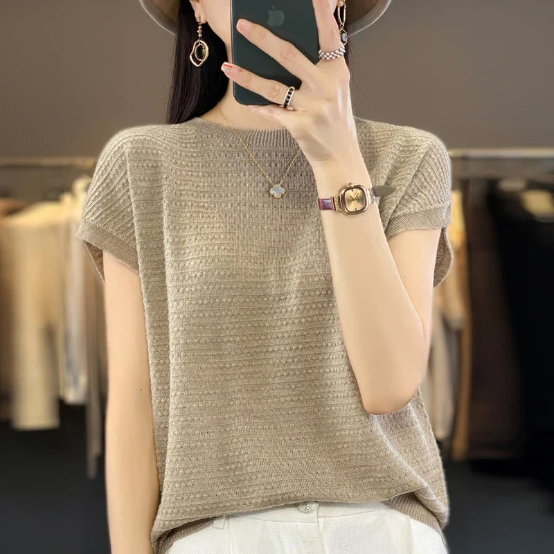 Aria's Zomerse Batwing Ice Silk T-shirt