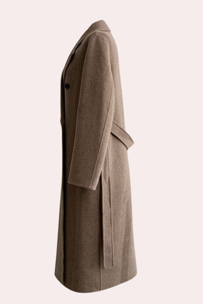 Dames Winterjas Lange Double-Breasted Warm en Comfortabel