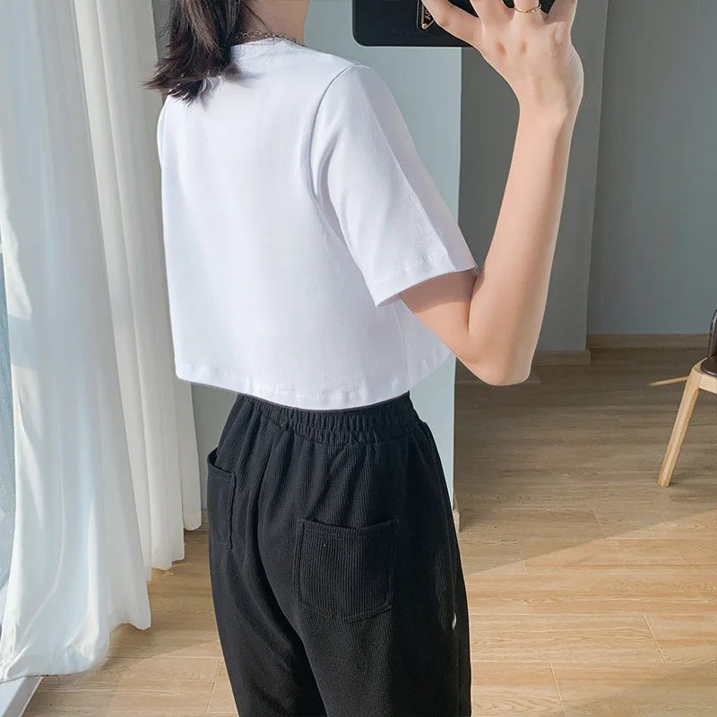 SummerEase Effen Kleur T-Shirt Top