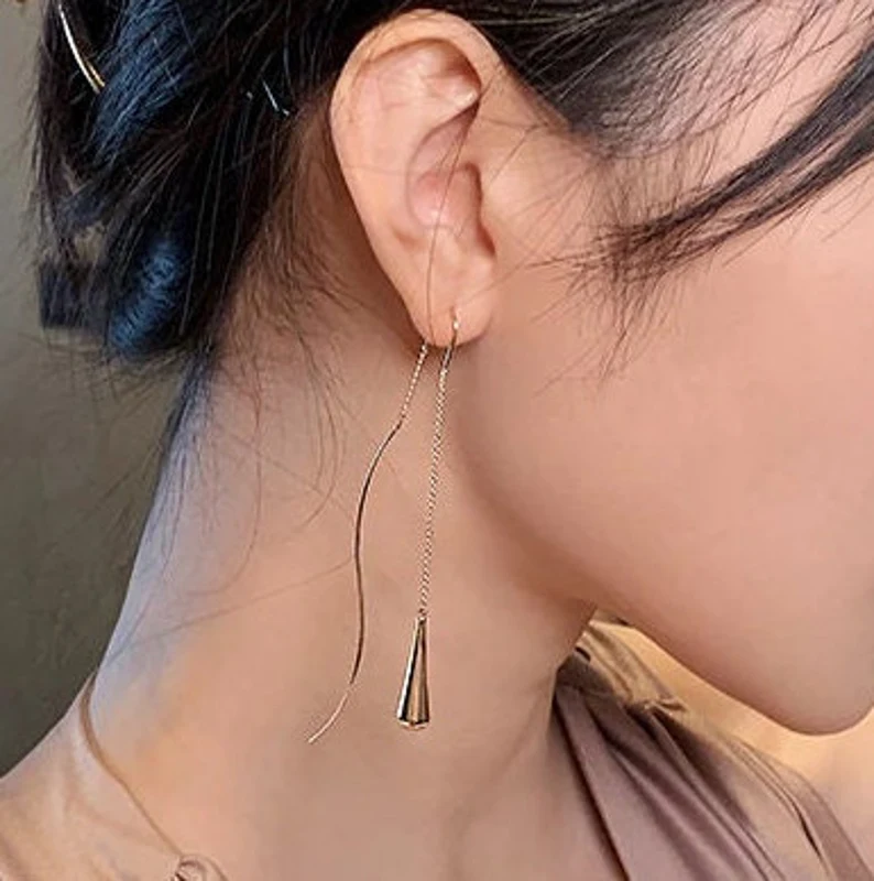 Druppel Oorbellen Waterdrop Zilver