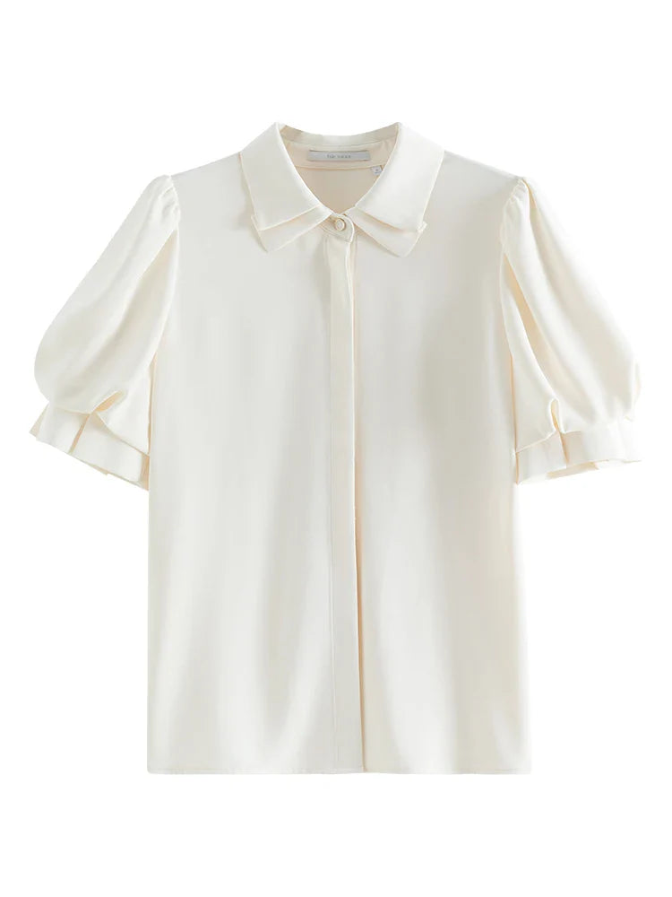EleganceVibe Dames Polo Kraag Commuter Sense Shirt voor Vrouwen