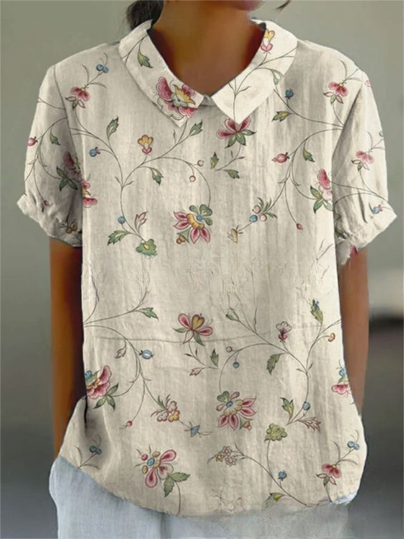 Florin | Blouse met lange mouwen en vintage bloemenprint 13