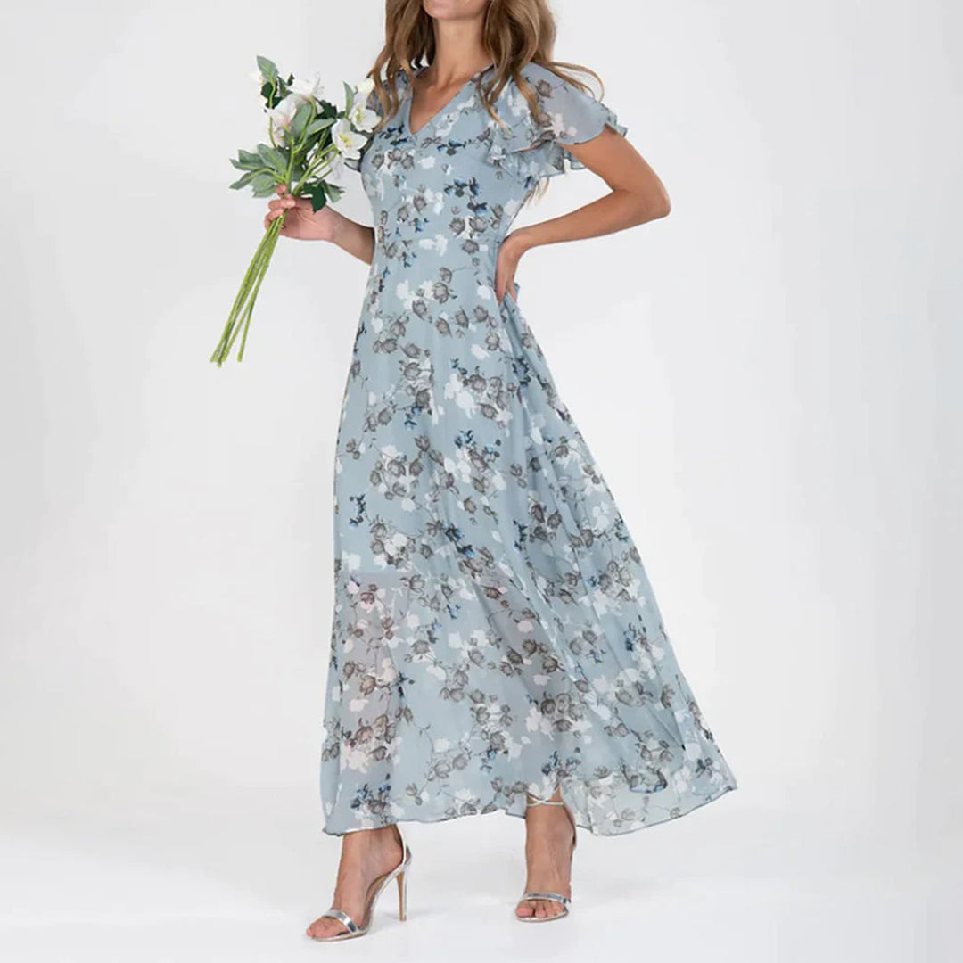 Midi Bloemenjurk Stijlvolle Zomerjurk voor Vrouw