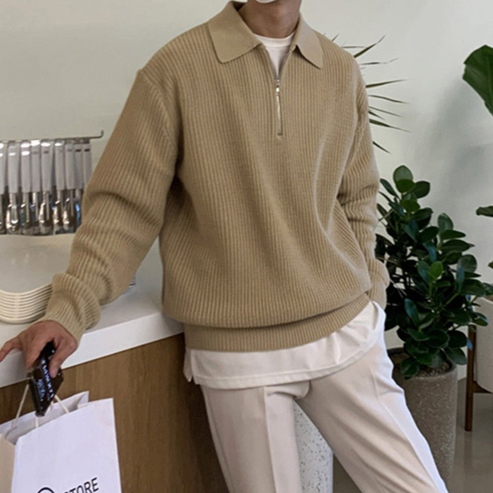 Giovanni Moretti Zipped Trui Casual Stijl