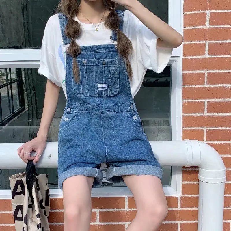 Vintage Denim Zomer Jumpsuit voor Vrouwen