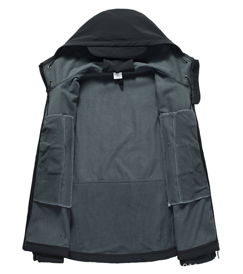 Heren Softshell Jas Waterdicht Winddicht met Capuchon