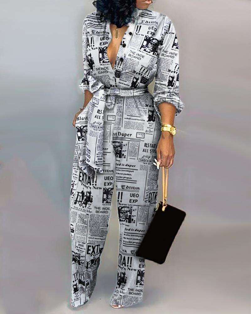 Lange Mouwen Jumpsuit Stijlvol Elegante Look