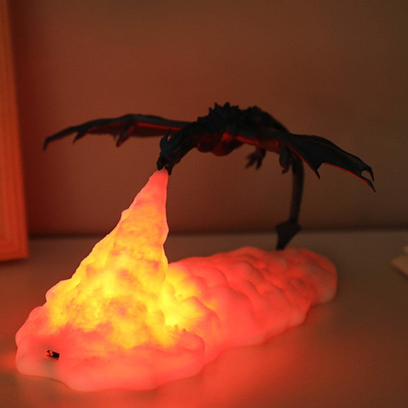 Draadloze Lamp met Draak Ontwerp Warm Wit Licht
