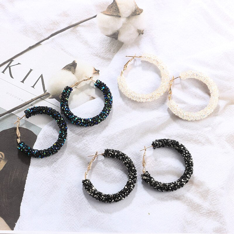 Feestelijke Oorbellen | Glitter Hoops voor Vrouw