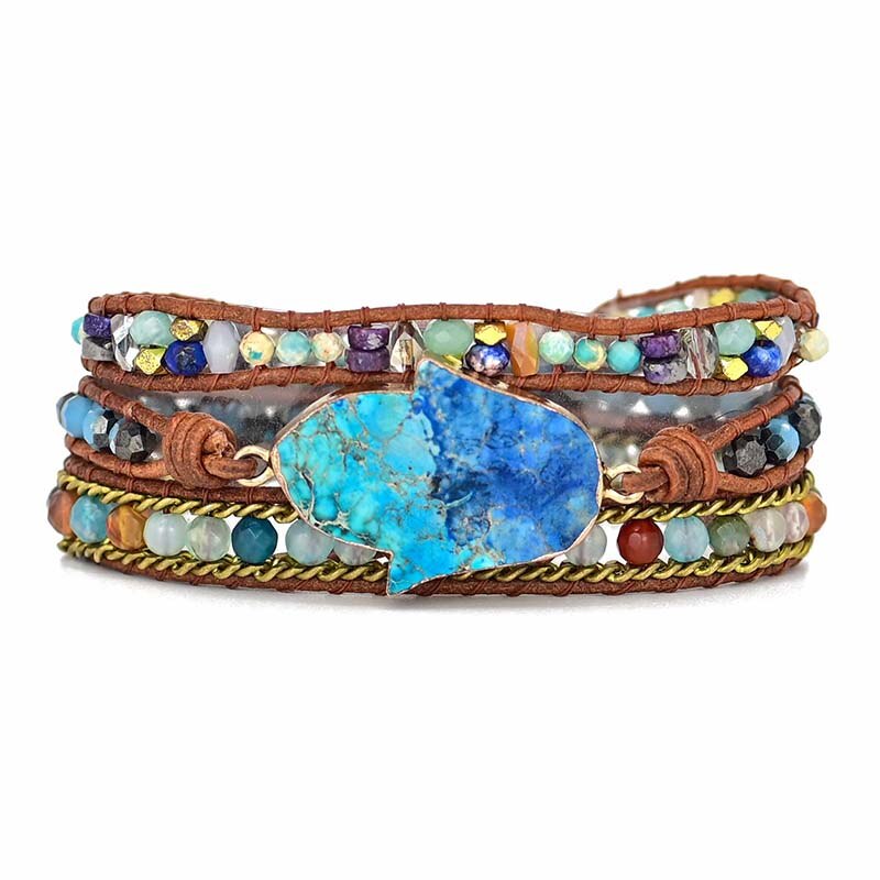 Turkoois Armband Blauw Hamsa Zilveren Sieraad