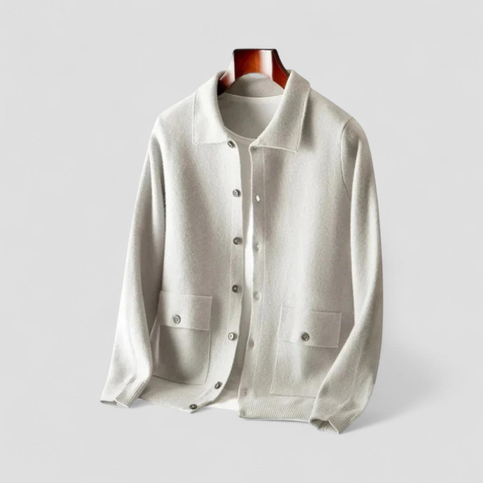 Heren gebreide wintercardigan met lange mouwen 3